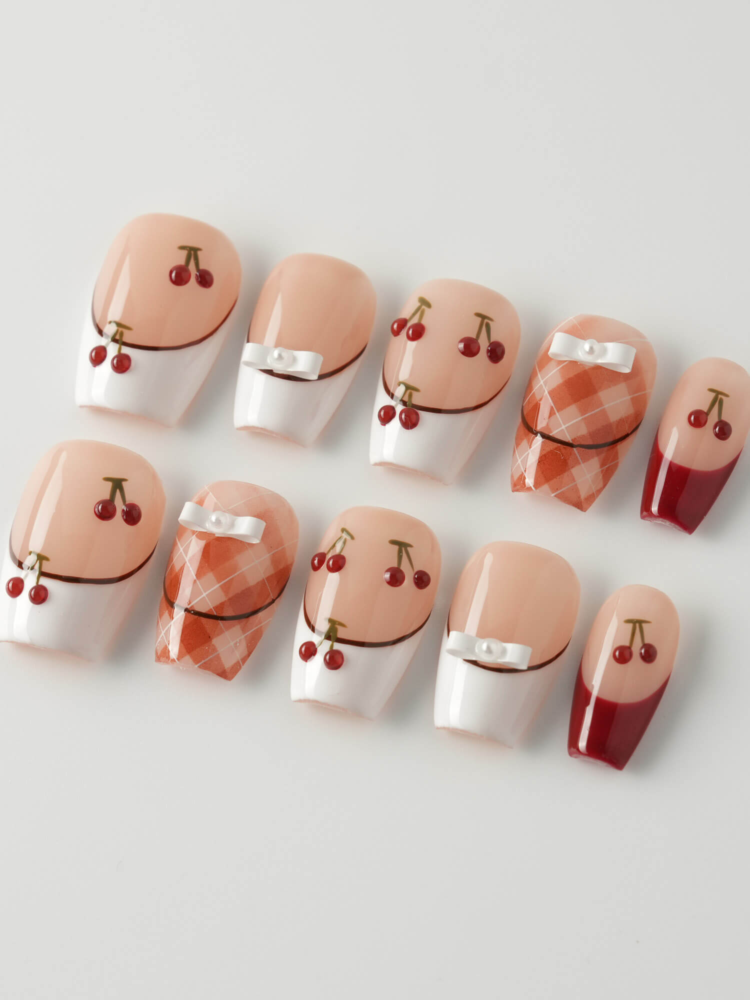 Cherry Miss - Joyeenails - FT040 - XS / Short Coffin