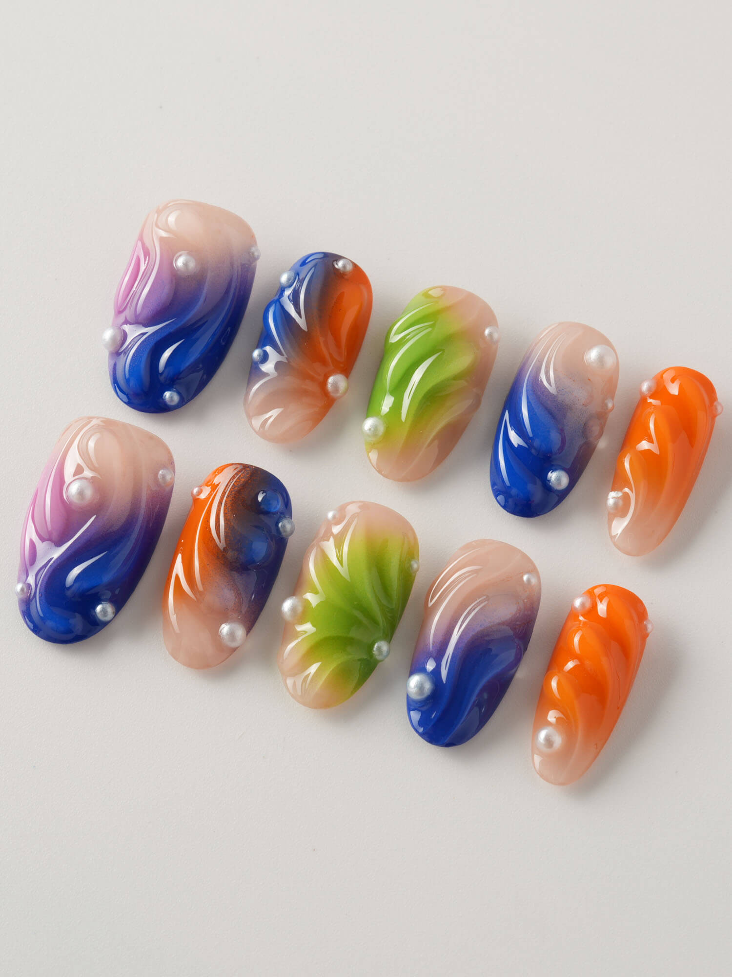 Color Burst - Joyeenails - CU047 - XS / Medium Oval