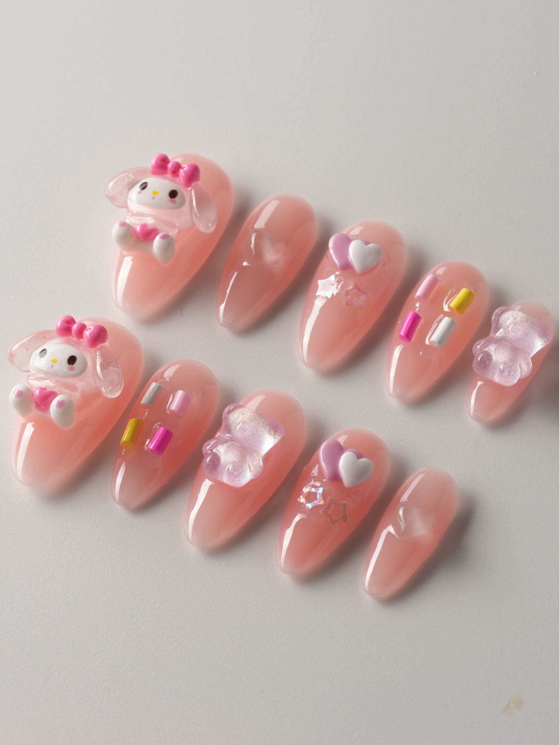 Pink Nails Candy Bear