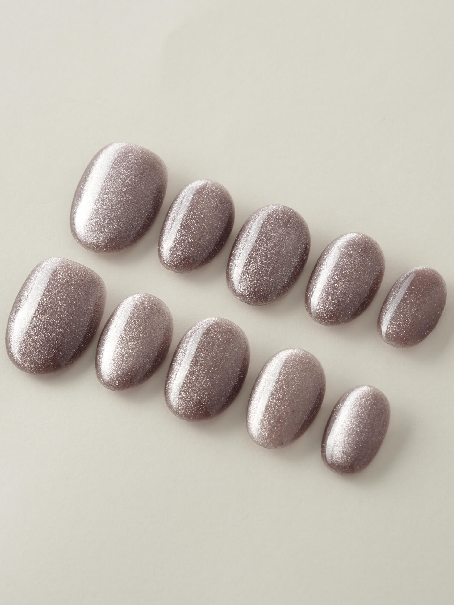 Smoky Lilac Cat - eye - Joyeenails - CE003 - XS / Extra short oval