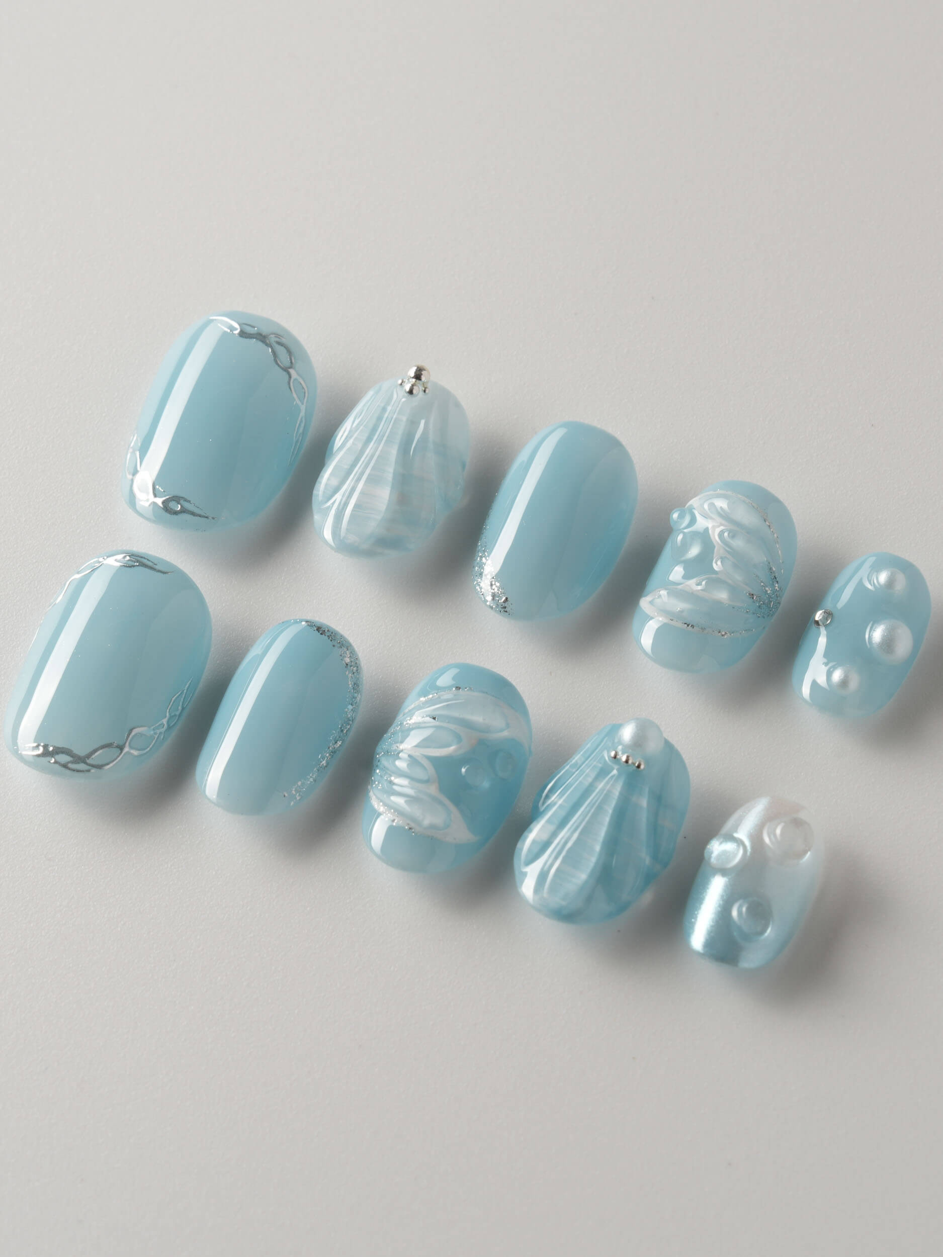 Mermaid Tale - Joyeenails - LX036 - XS / Extra Short Oval