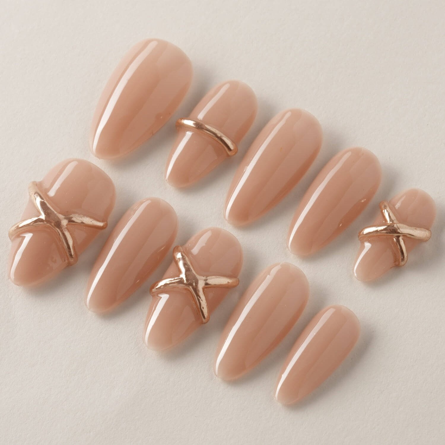 Celestial Union Nude color - Joyeenails - SA034 - XS / Medium Almond