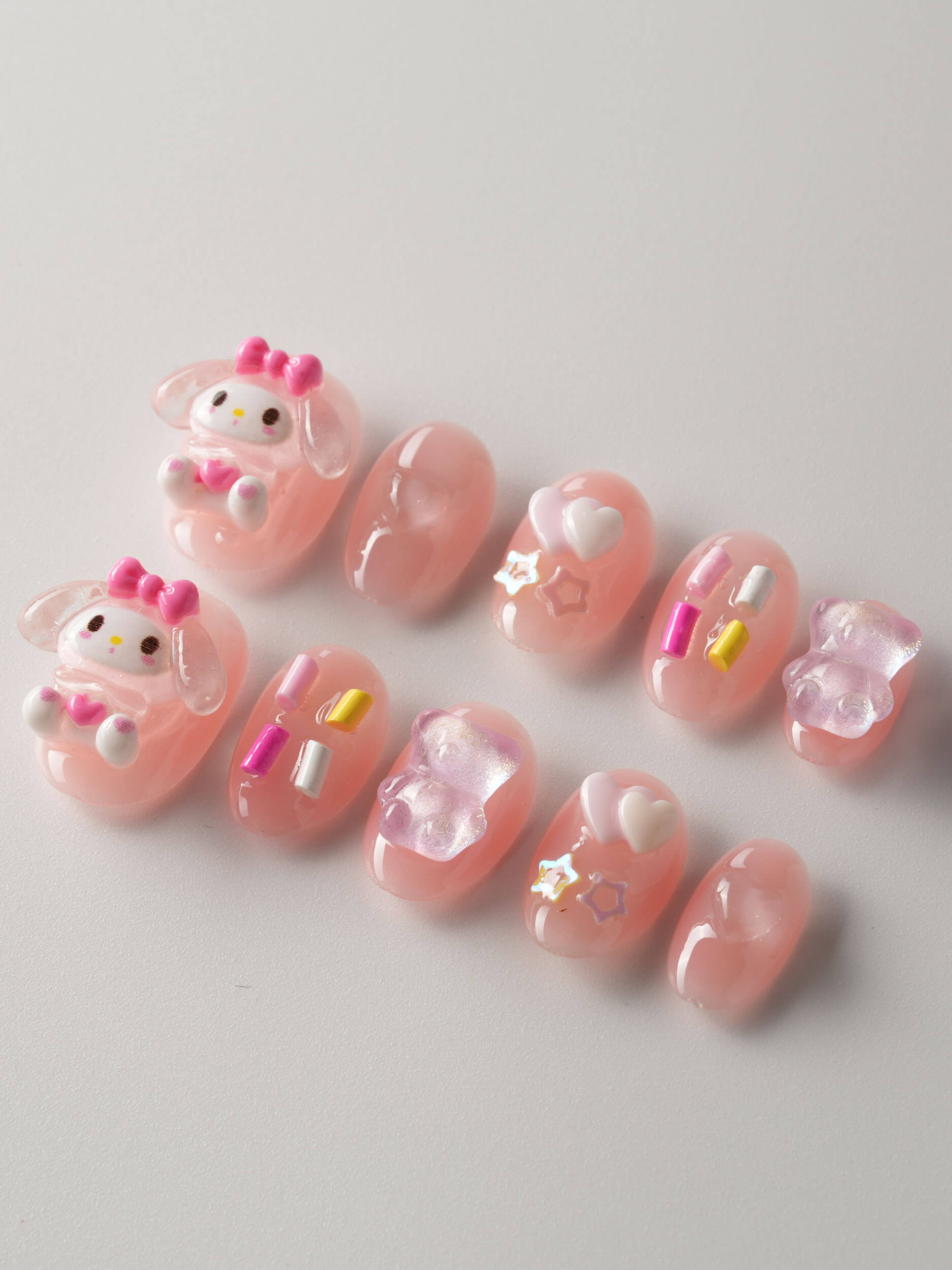 Pink Nails Candy Bear