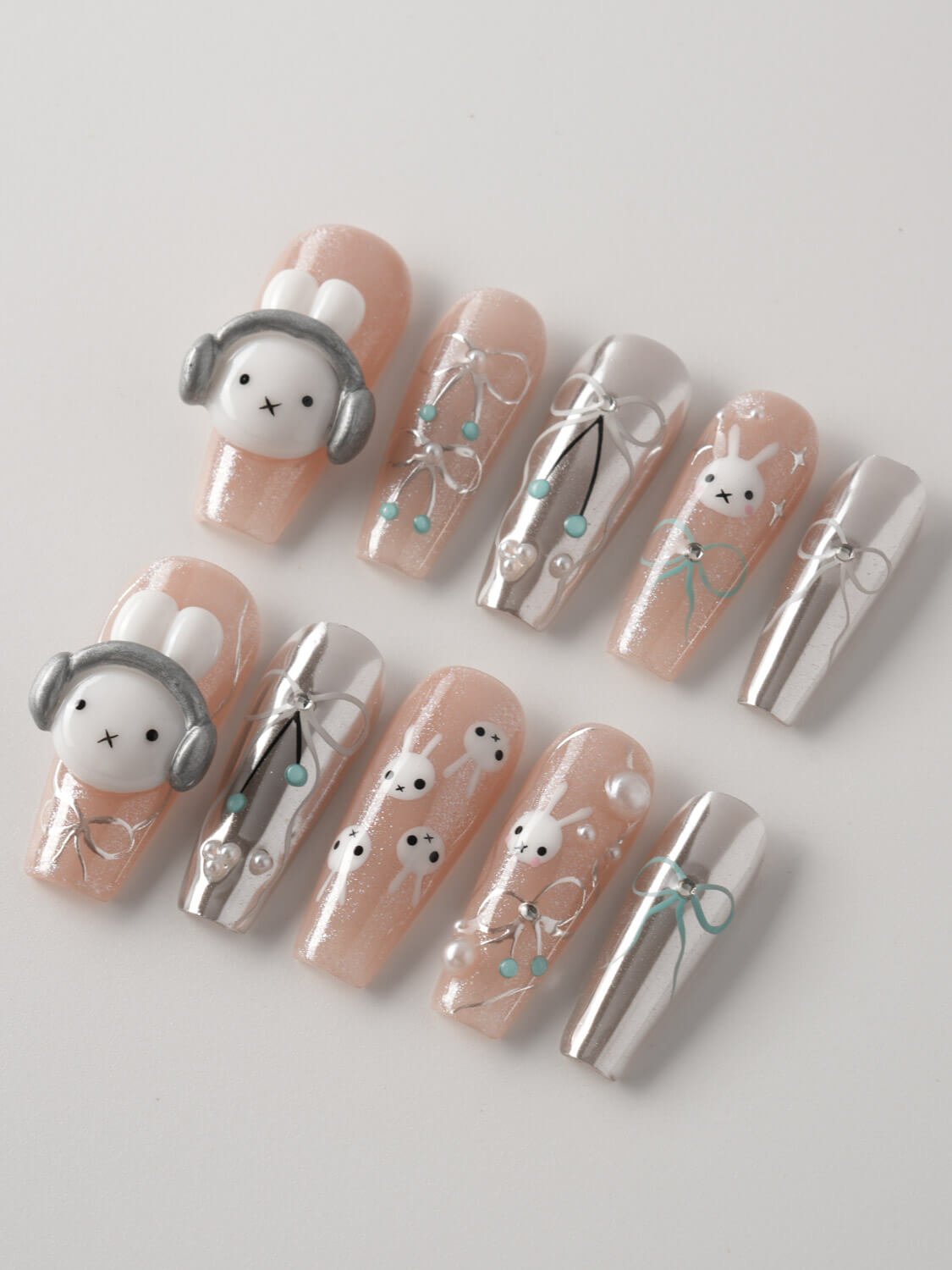 Miffy's Vacay - Joyeenails - AN064 - XS / Long Coffin