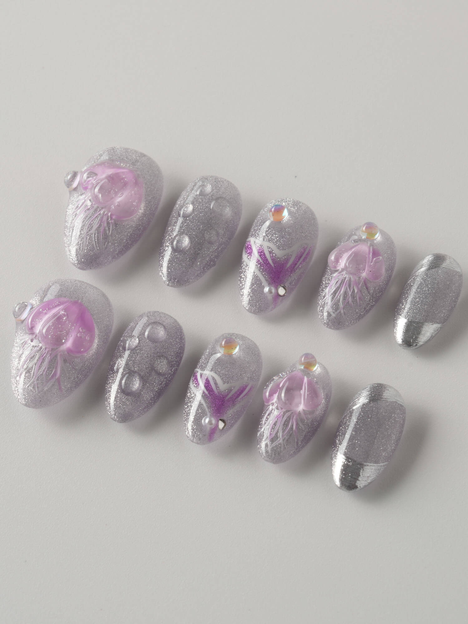 Dream Jellyfish - Joyeenails - LX034 - XS / Extra Short Almond