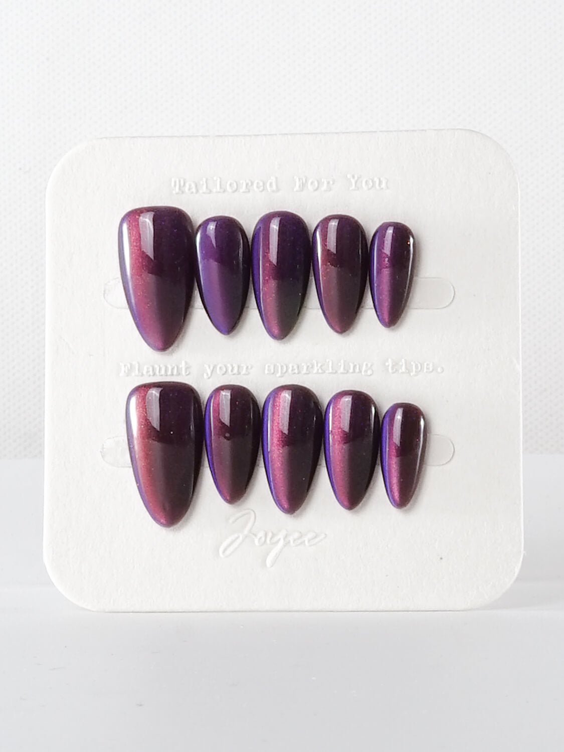 Grape Color Cat - eye - Joyeenails - CE022 - XS / Extra Short Almond