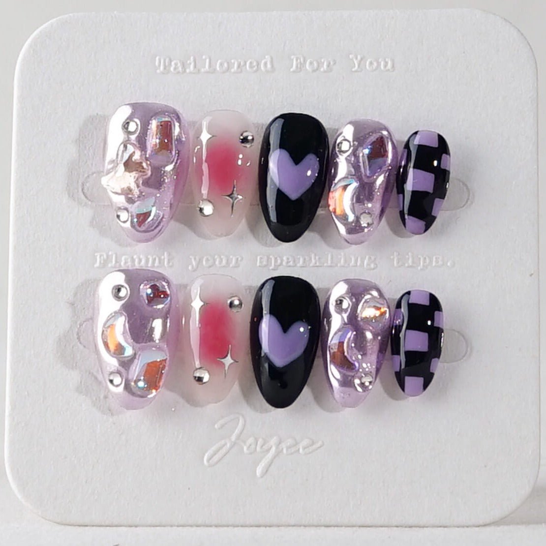 Purple Frost - Joyeenails - DO028 - XS / Extra Short Almond