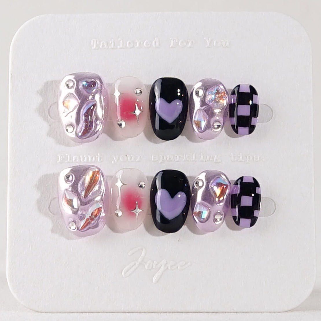 Purple Frost - Joyeenails - DO028 - XS / Extra Short Oval