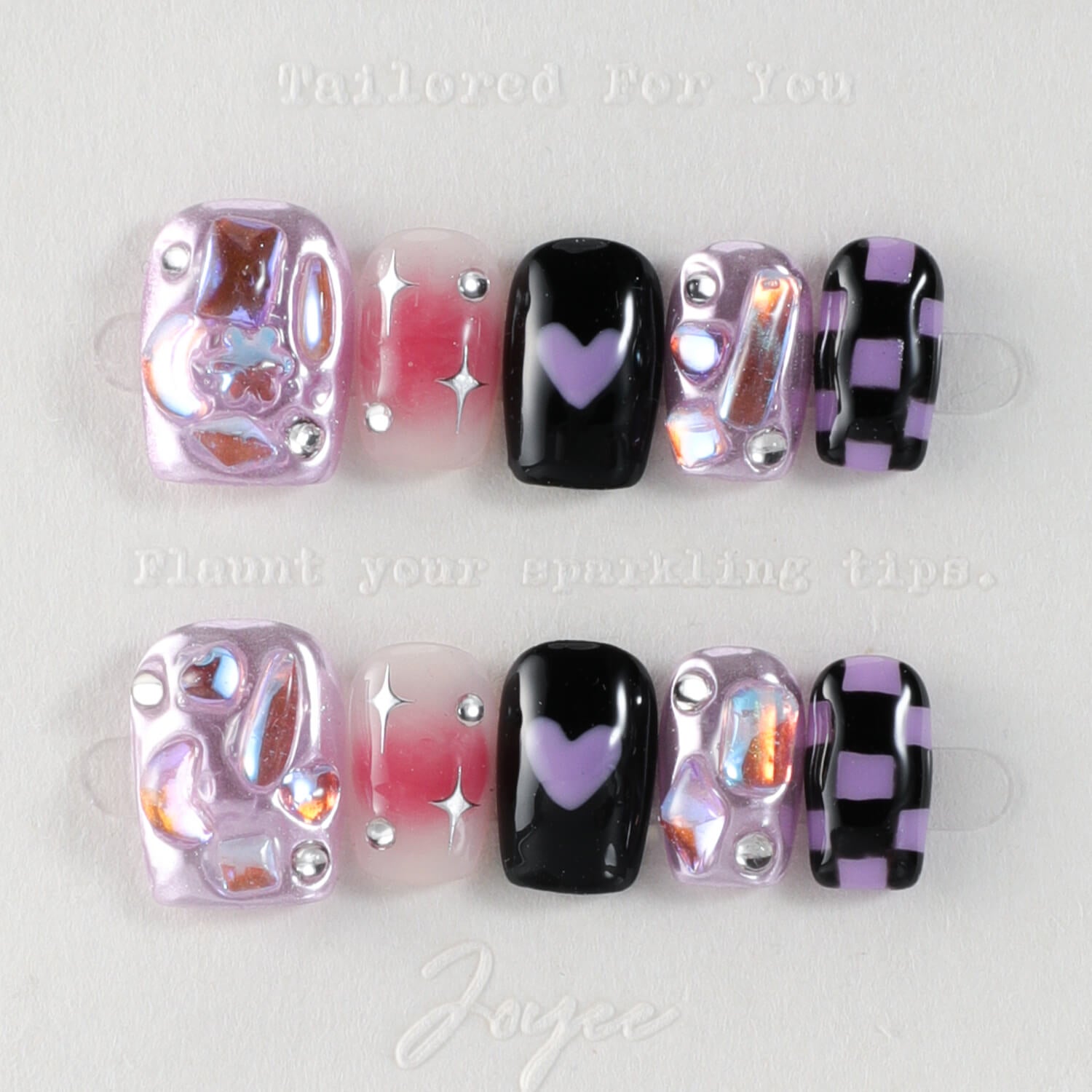 Purple Frost - Joyeenails - DO028 - XS / Extra Short Square