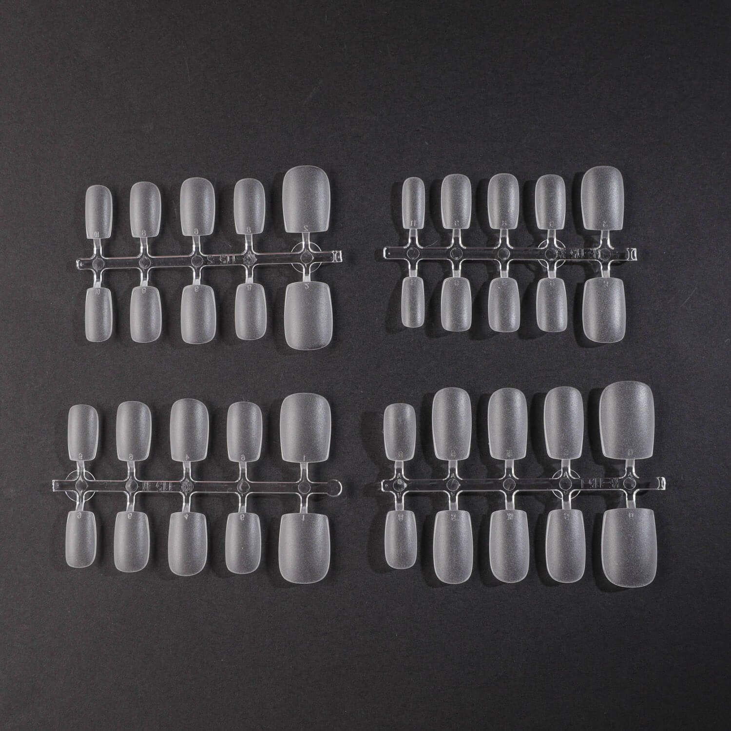 Blank Clear Nail Sizing kit- Almond, Coffin, Stiletto, Oval, Square, Squoval, Long nail, Short nail
