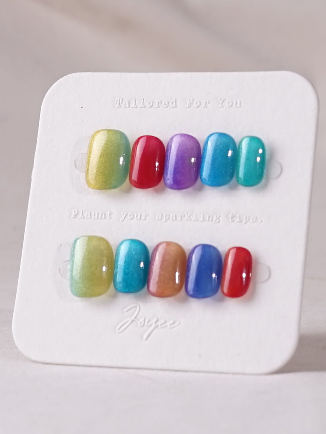 Colored Stone - Layla E (Co - Creator) 🏆 - Joyeenails - CE052 - S / Extra Short Squoval