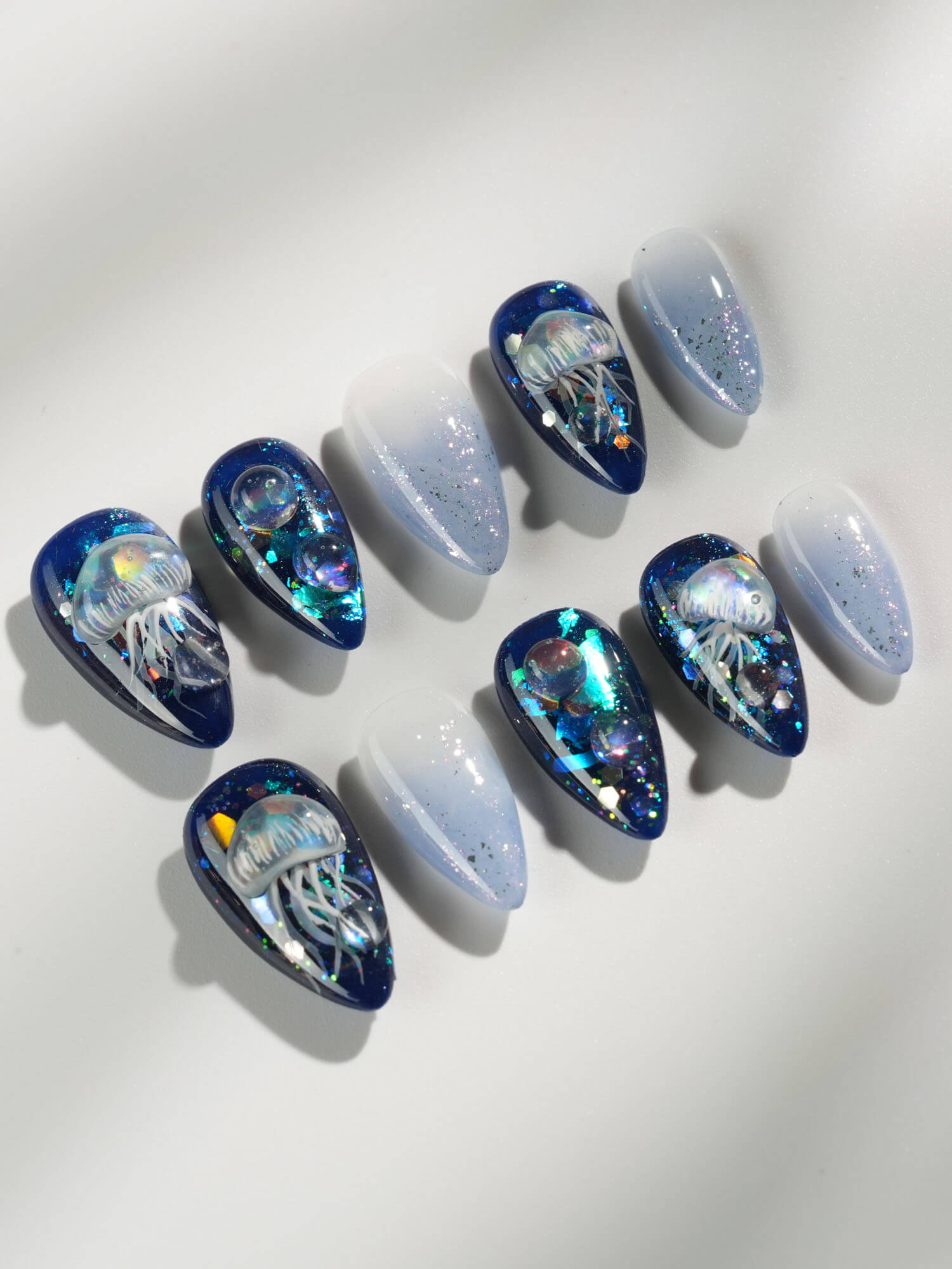 Glow Jellyfish - Joyeenails - LX035 - XS / Short Stiletto