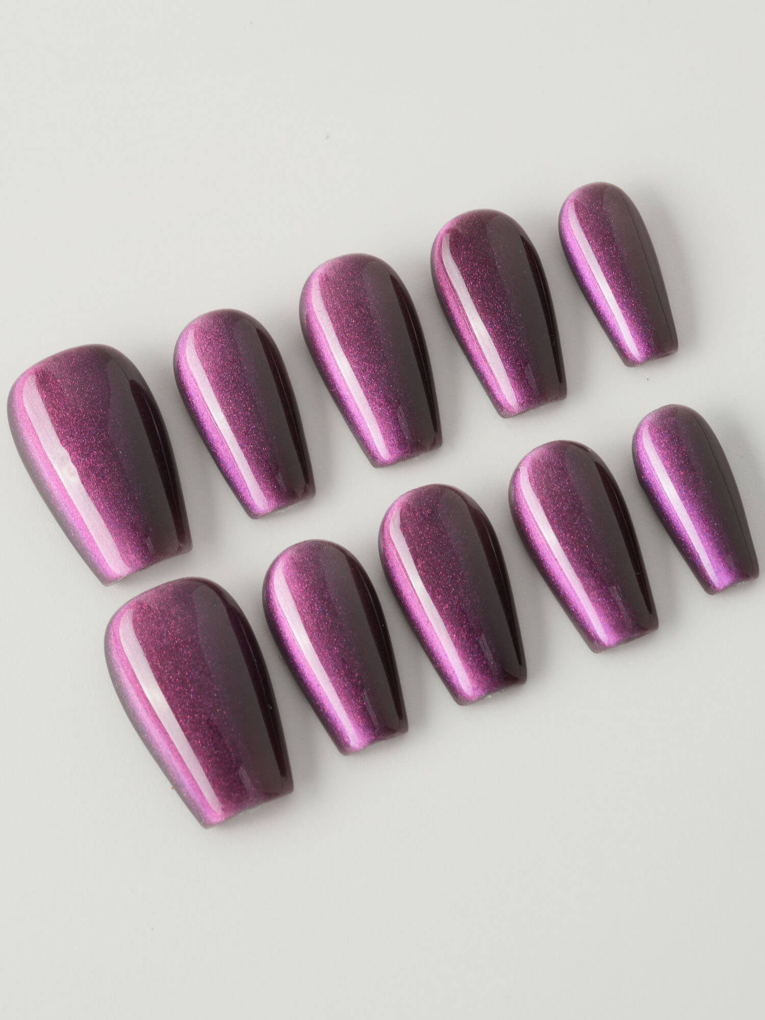 Grape Color Cat - eye - Joyeenails - CE022 - XS / Short Coffin