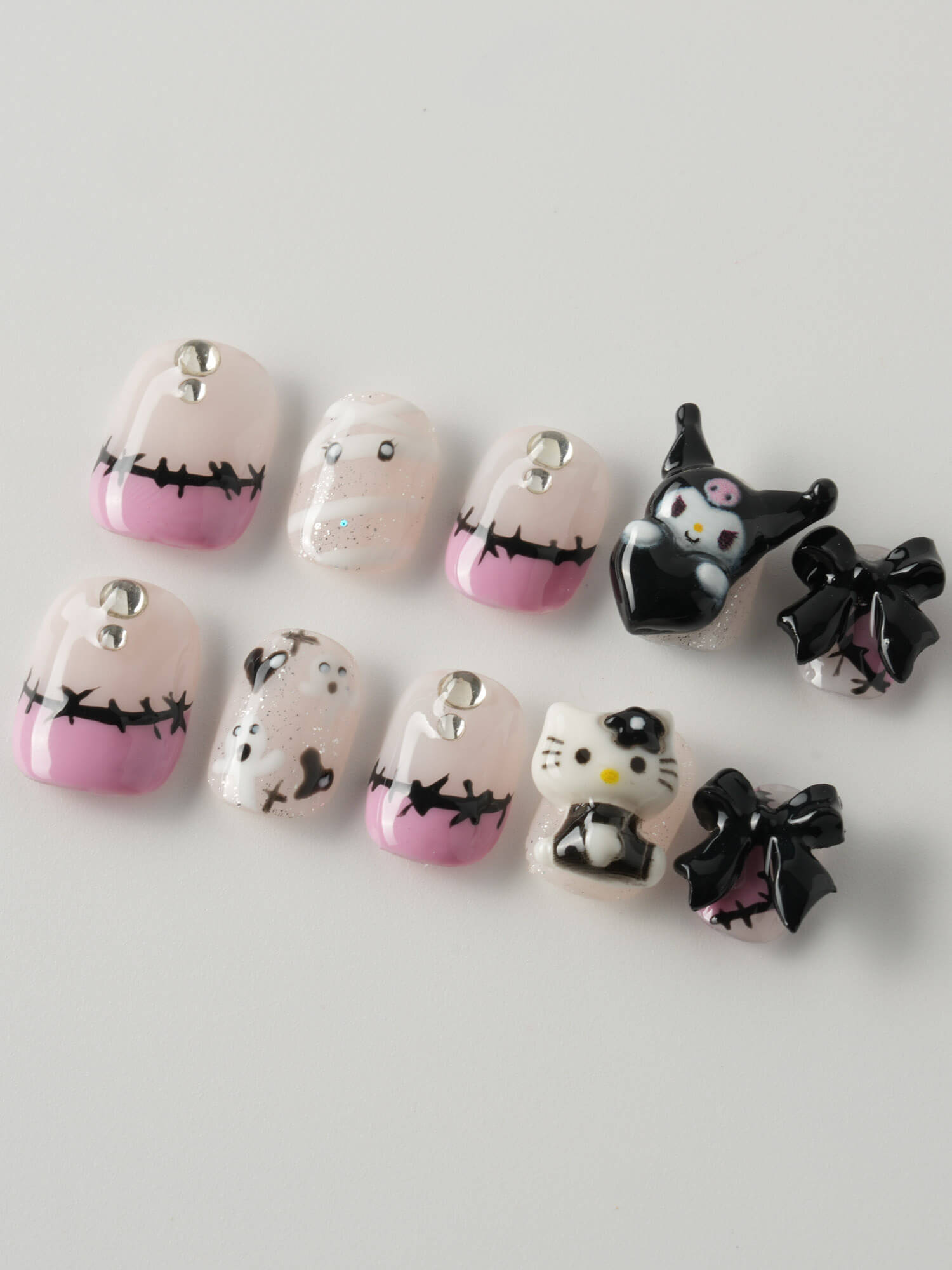 Halloween KK - Joyeenails - HW028 - XS / Extra Short Squoval - XS / Extra Short Squoval