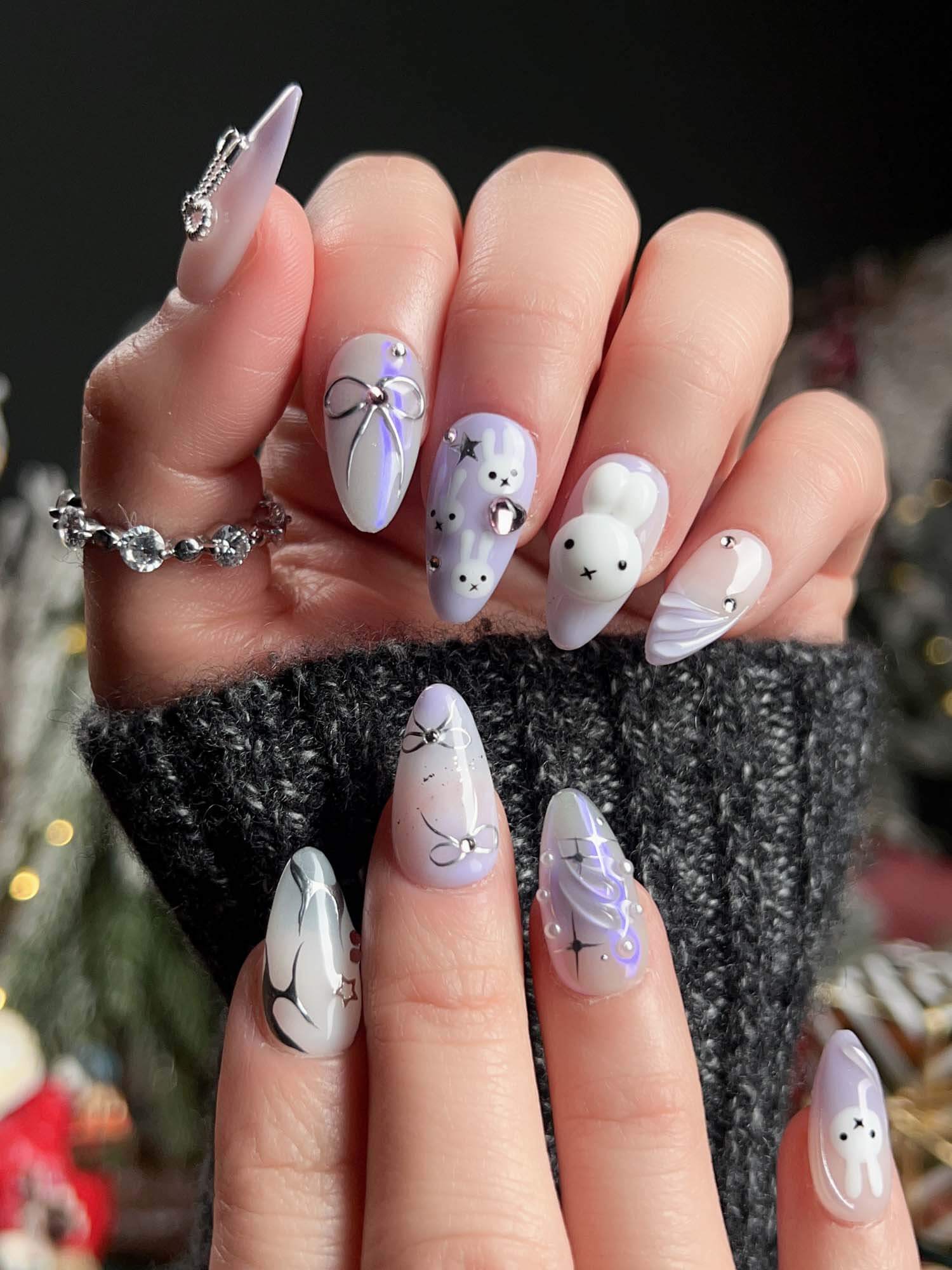 Icy Miffy - Purple - Joyeenails - XM034