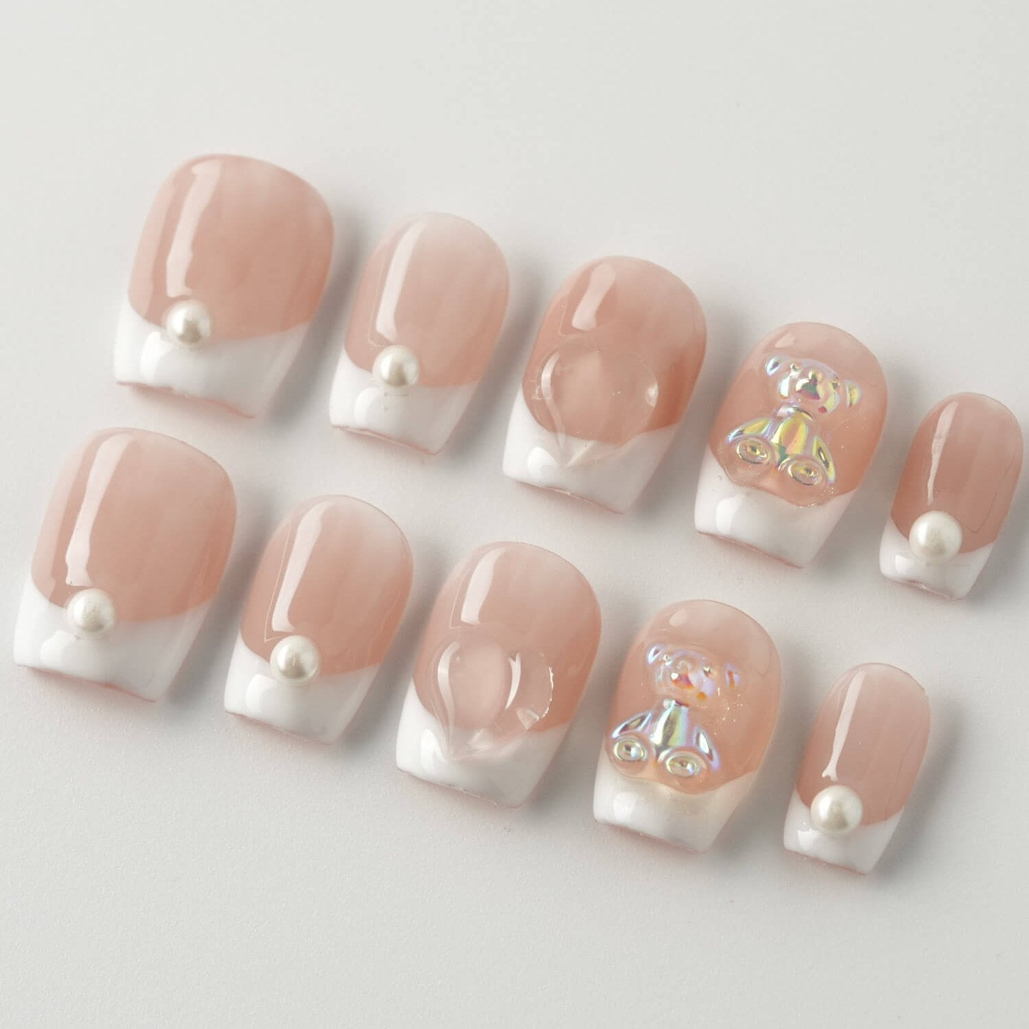 Joyee Cute Frenchtips - Joyeenails - FT0A5 - XS / Extra Short Coffin