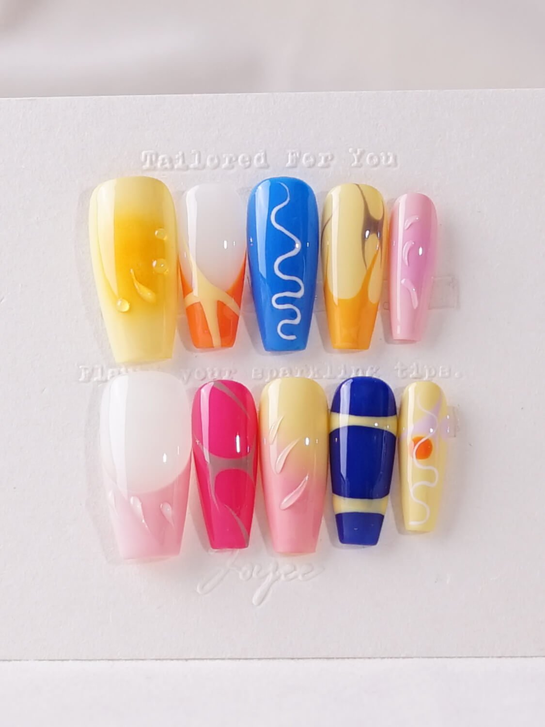 Candy Pop Colored - Joyeenails - CU026 - S / Medium Coffin