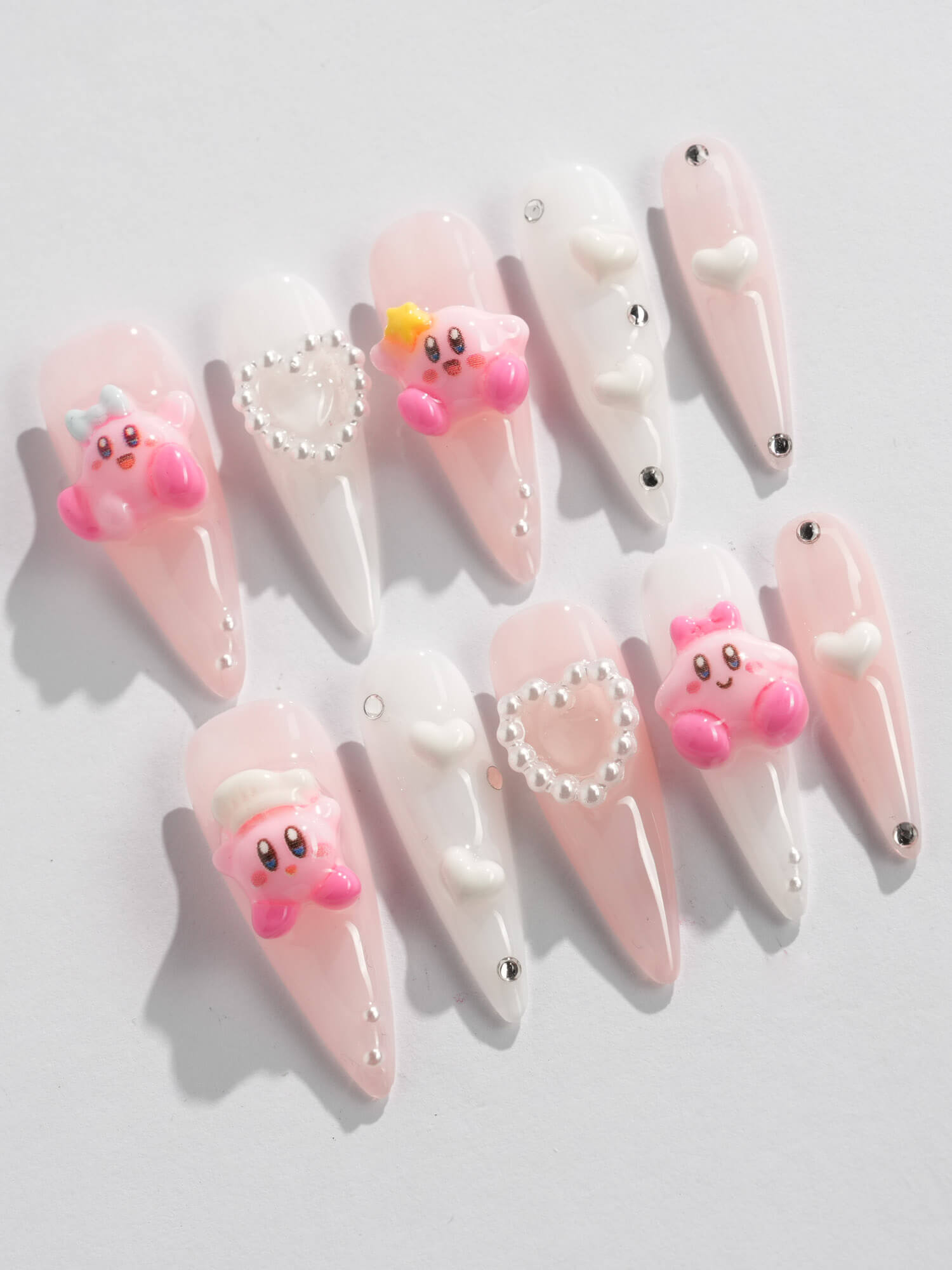 Kirby Pop - Joyeenails - AN006 - XS / Long Stiletto