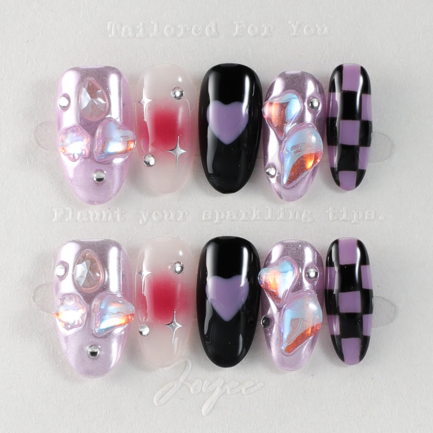 Purple Frost - Joyeenails - DO028 - XS / Medium Oval