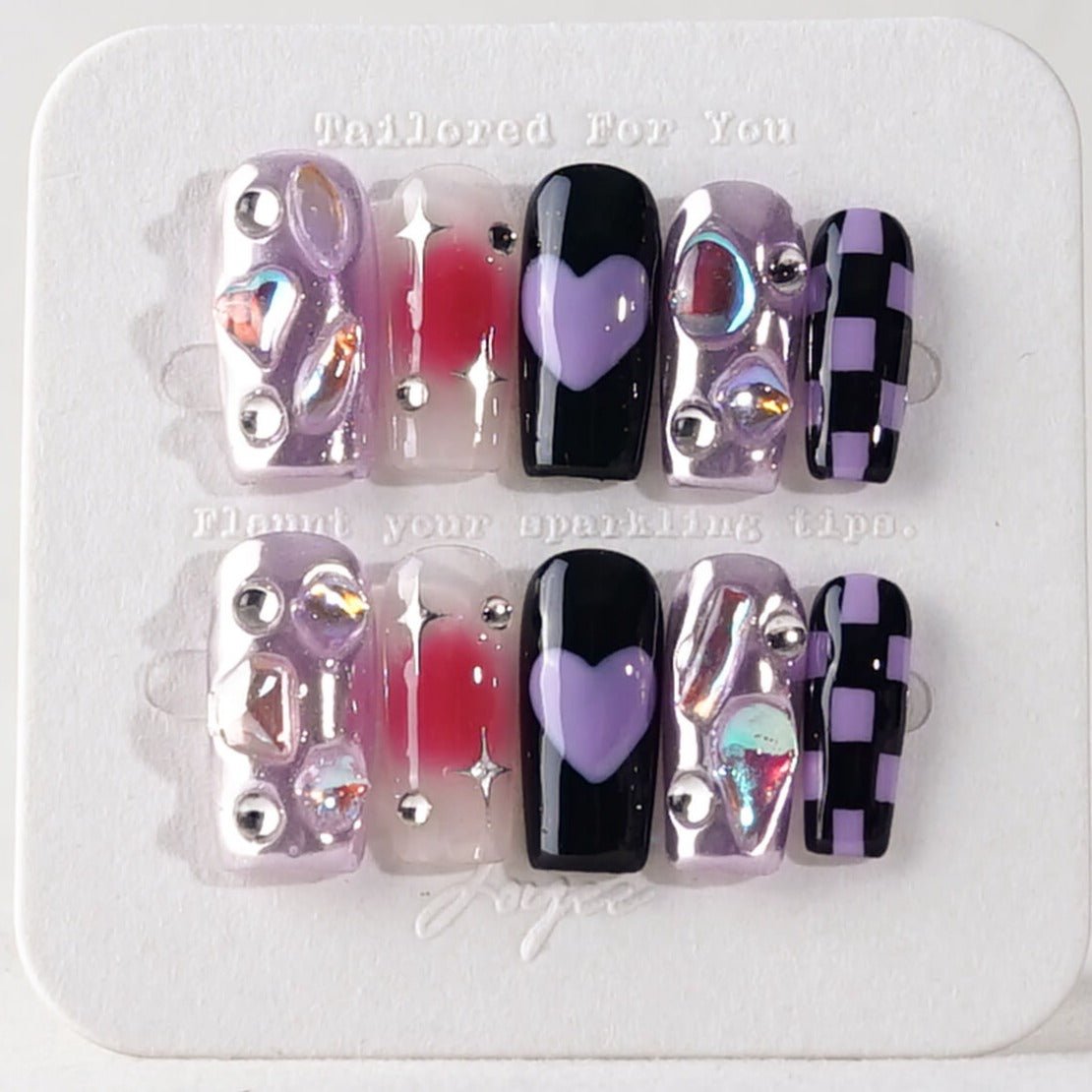 Purple Frost - Joyeenails - DO028 - XS / Medium Square