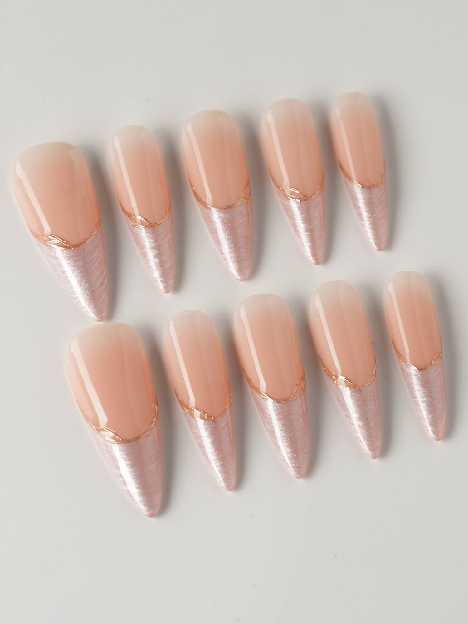 Nude French Tip | Press on Nails | Your Glow - Joyeenails - FT044 - XS / Long Stiletto