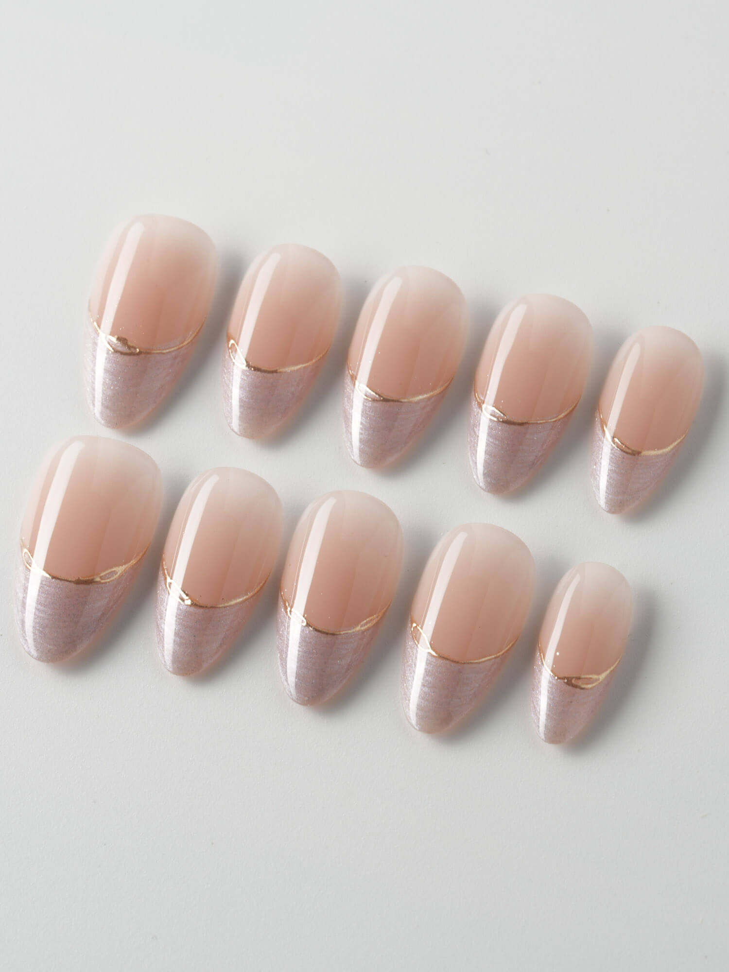 Nude French Tip | Press on Nails | Your Glow - Joyeenails - FT044 - XS / Short Almond