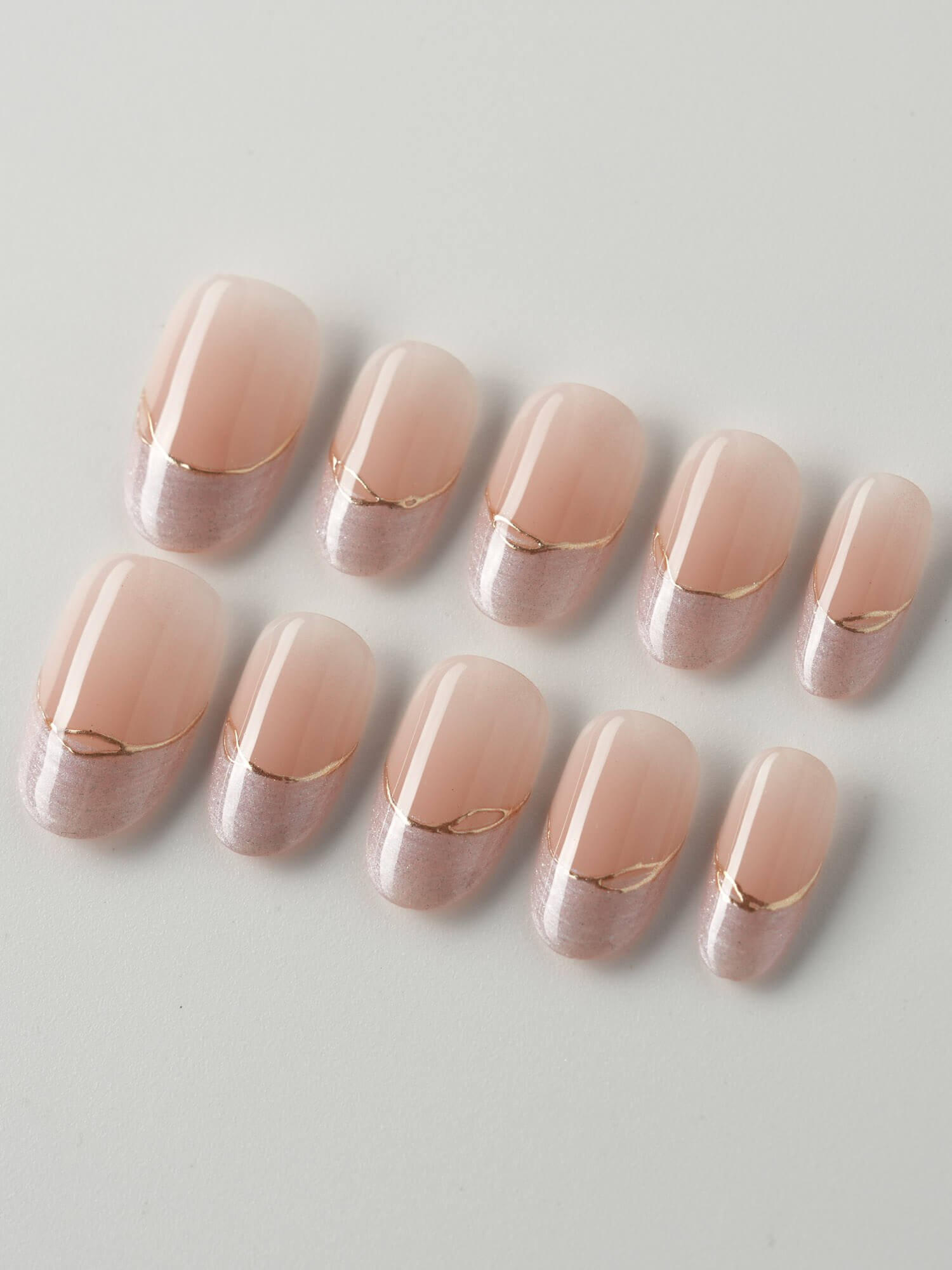 Nude French Tip | Press on Nails | Your Glow - Joyeenails - FT044 - XS / Short Oval