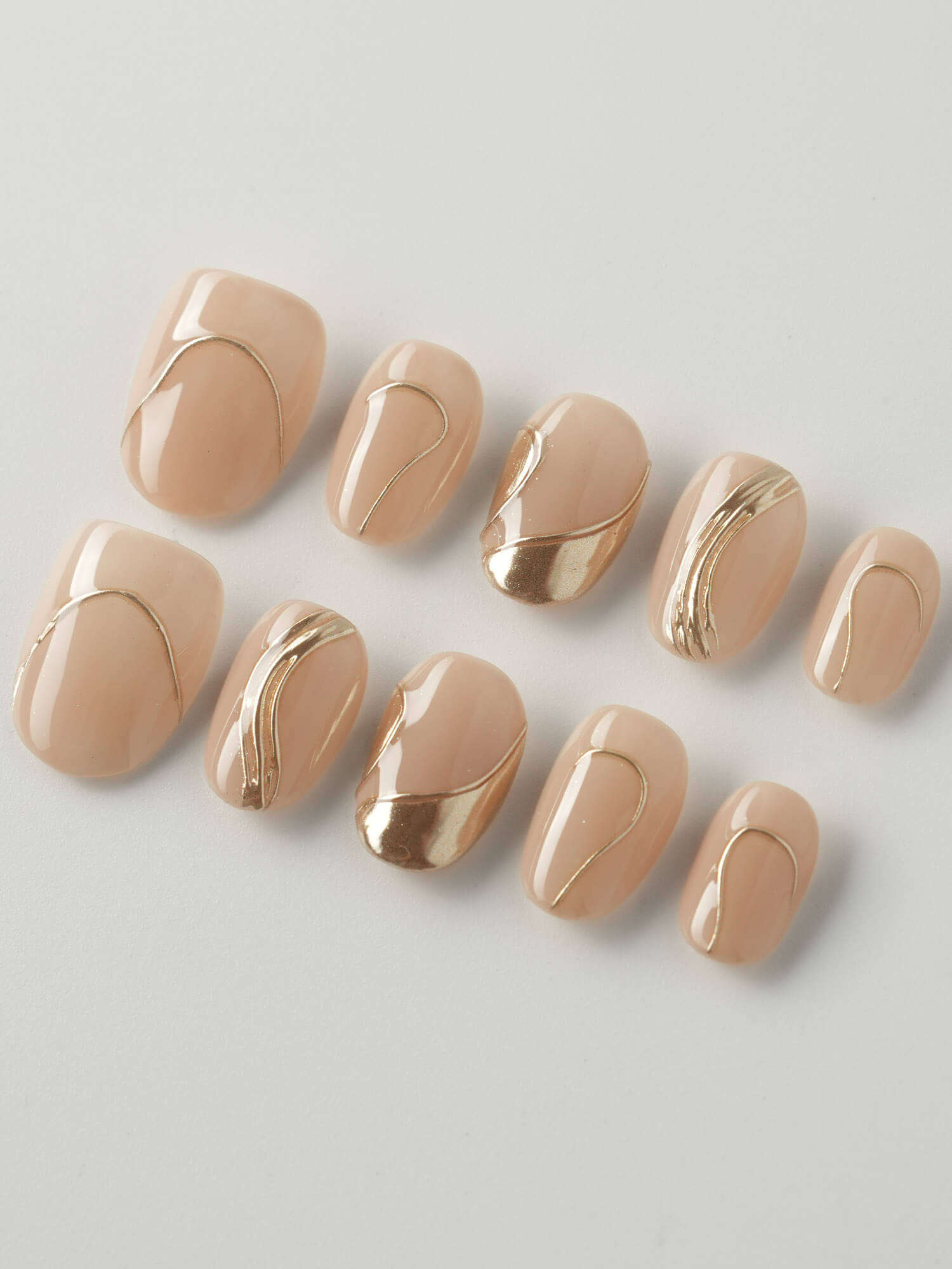 Poetic Glamour Nude - Joyeenails - SA032 - XS / Extra Short Oval