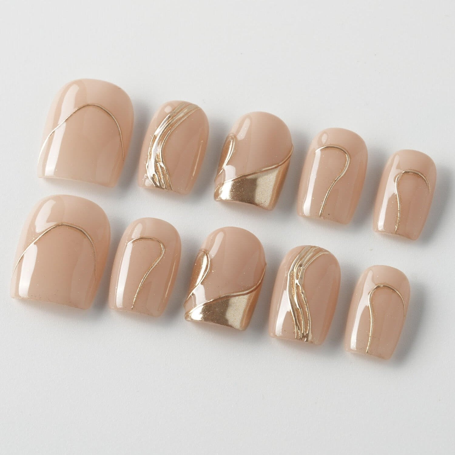 Poetic Glamour Nude - Joyeenails - SA032 - XS / Extra Short Square