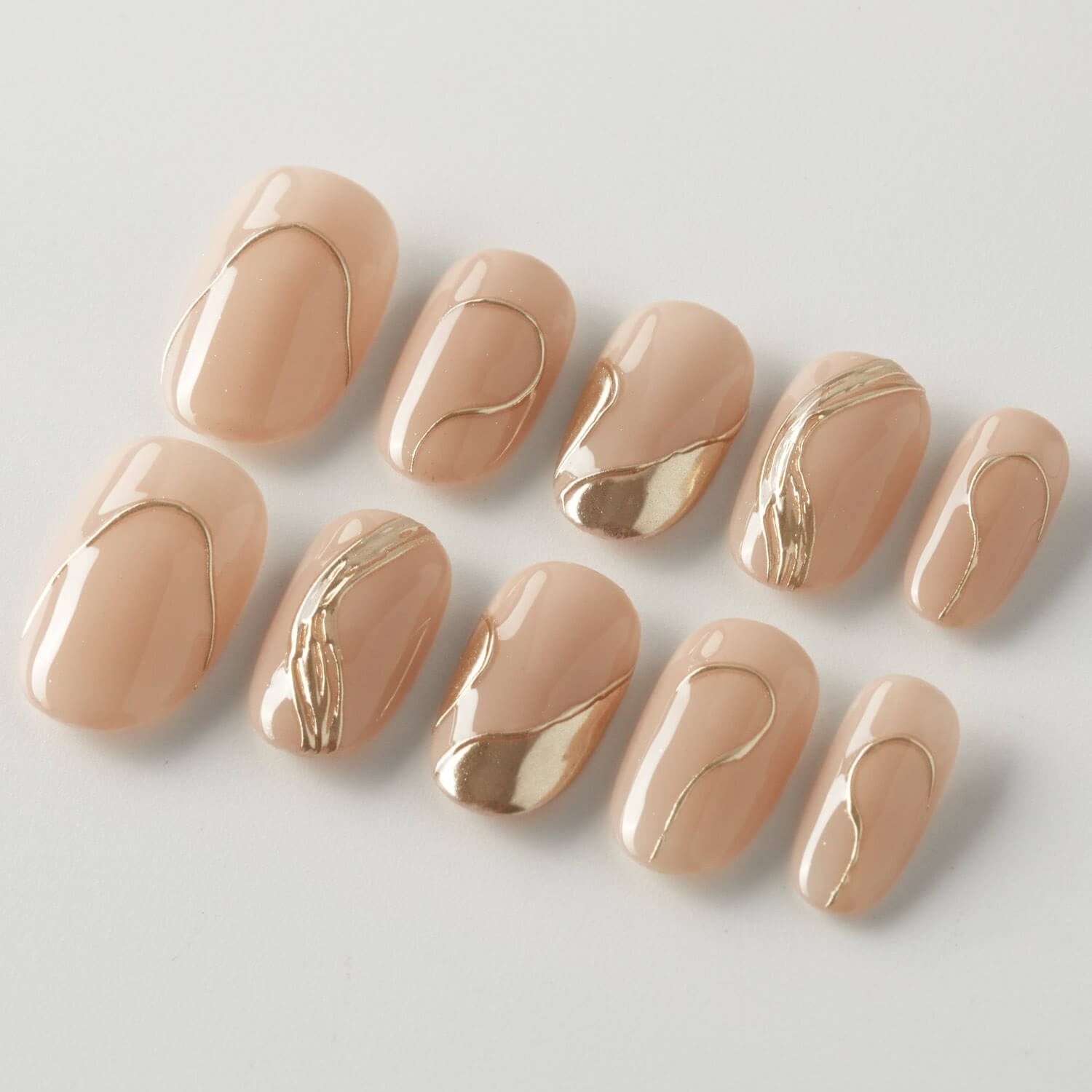 Poetic Glamour Nude - Joyeenails - SA032 - XS / Short Oval