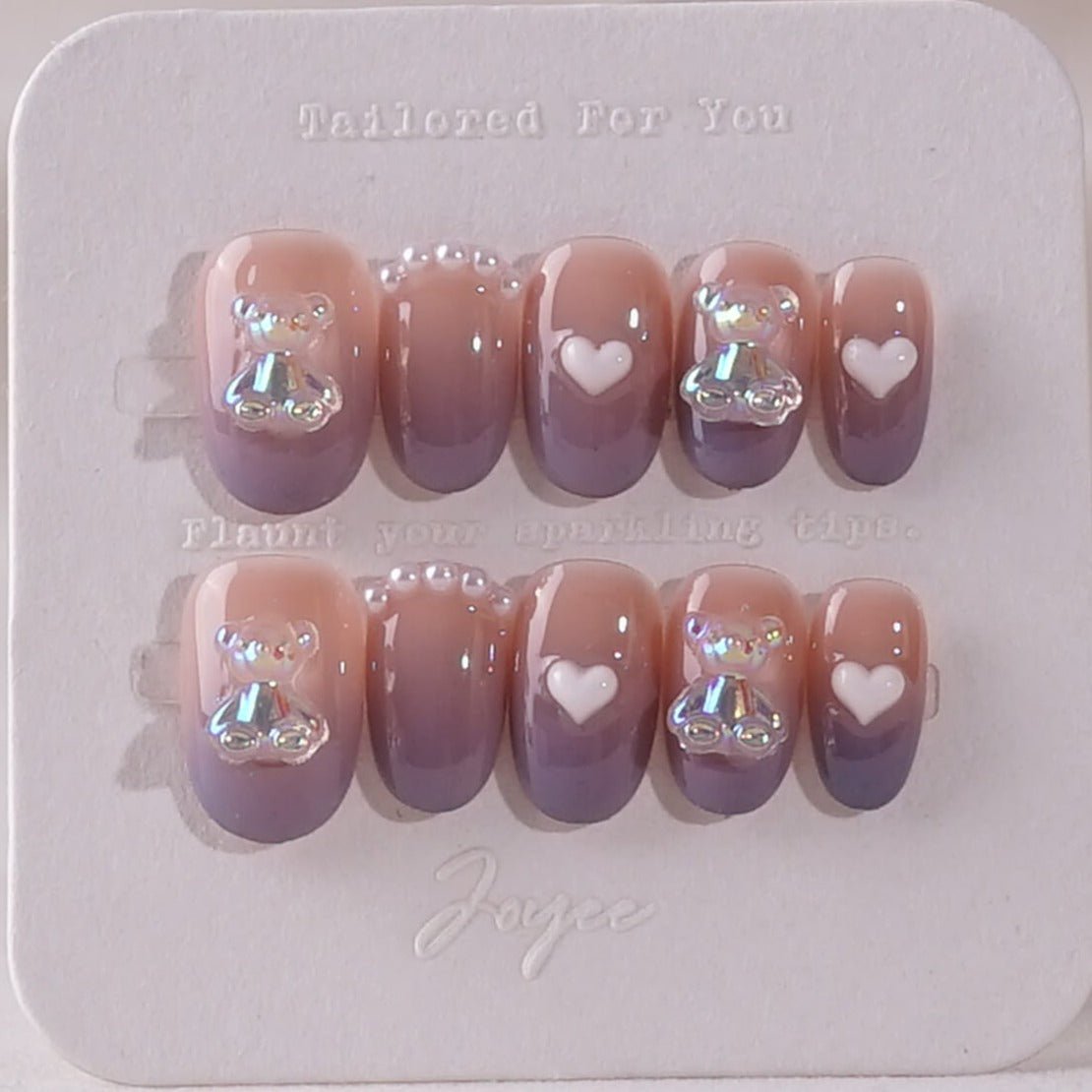 Bear Hug Nude Nails - Joyeenails - CU017 - XS / Short Oval