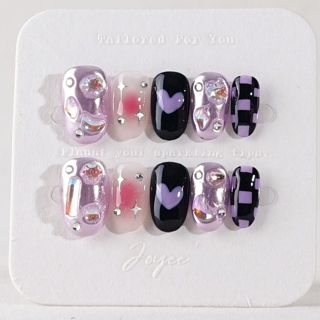 Purple Frost - Joyeenails - DO028 - XS / Short Oval