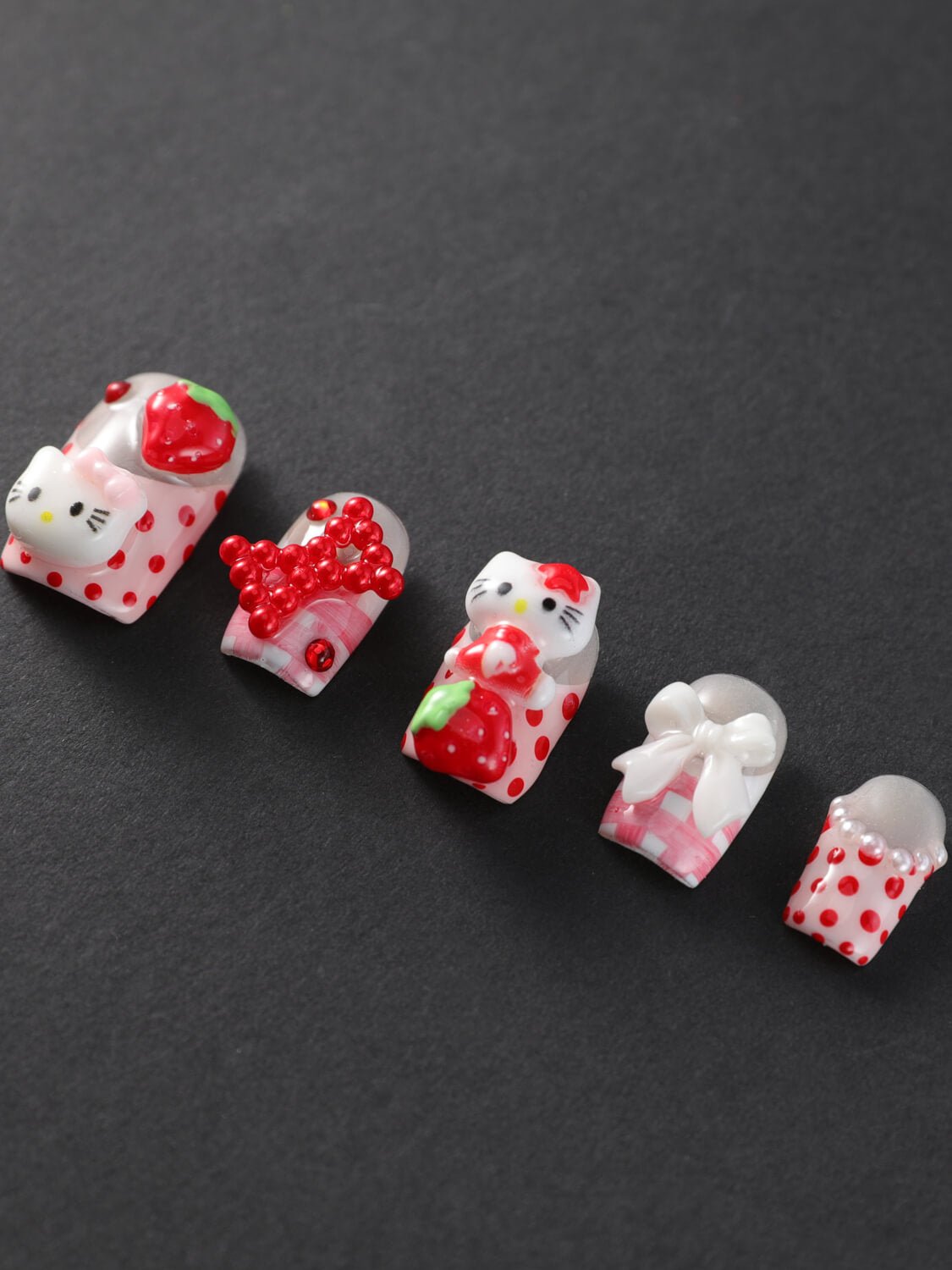 Red Kitty Nails Berry Darling - Joyeenails - AN047 - 1 - XS / Short Square