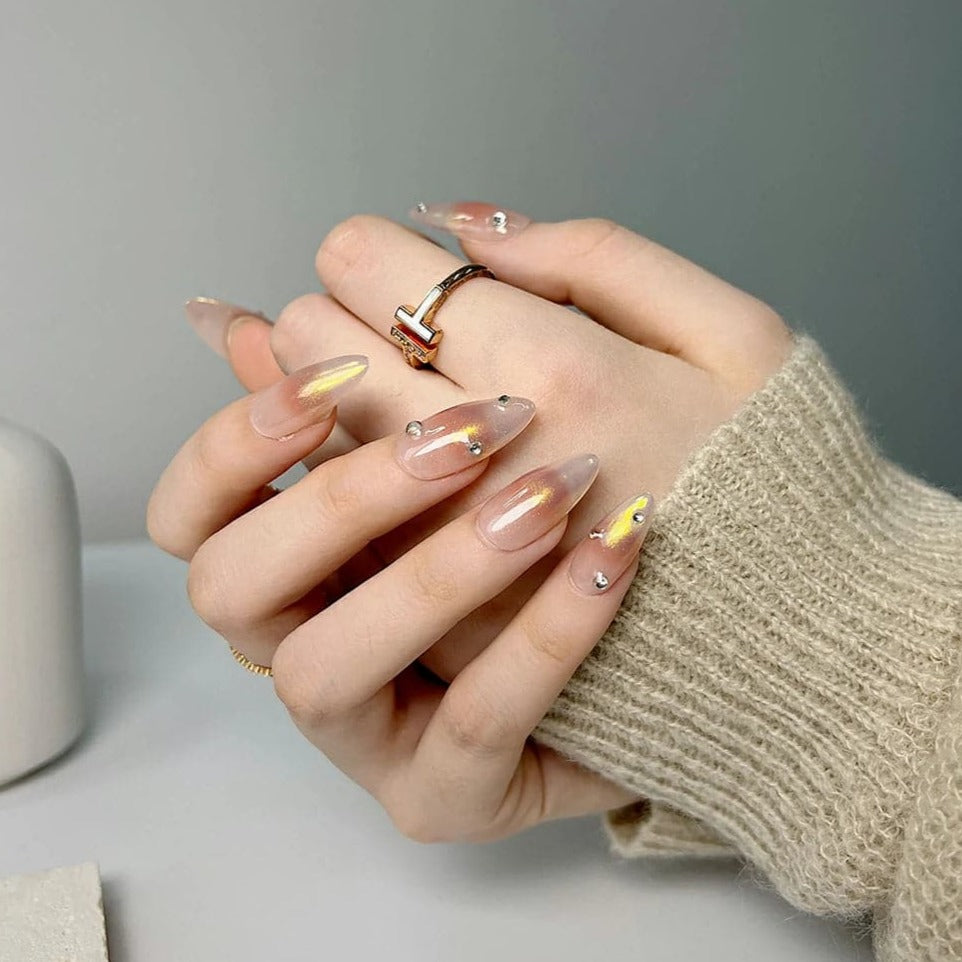 Shy Med Almond Nails | Ready to ship