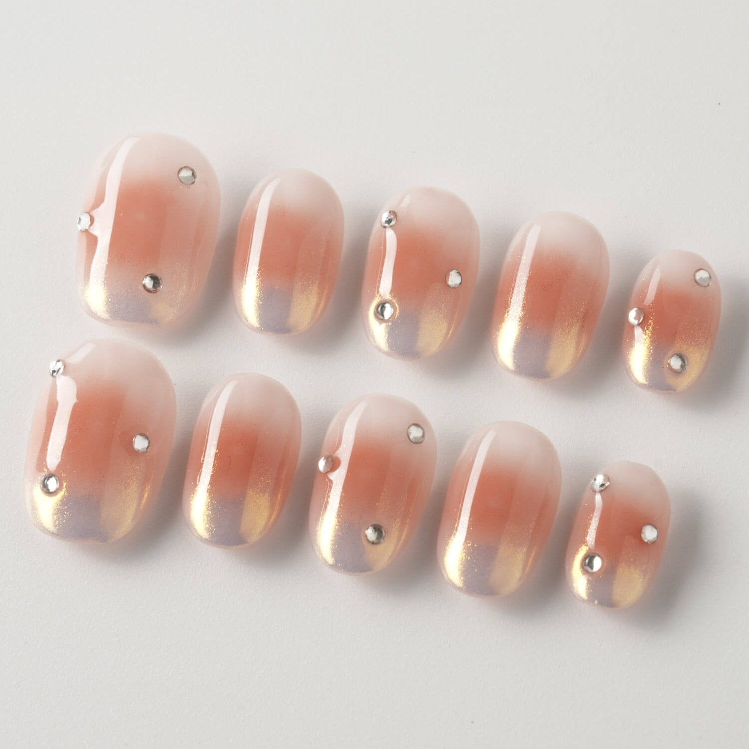 Shy Ombre - Joyeenails - SA018 - XS / Extra Short Oval