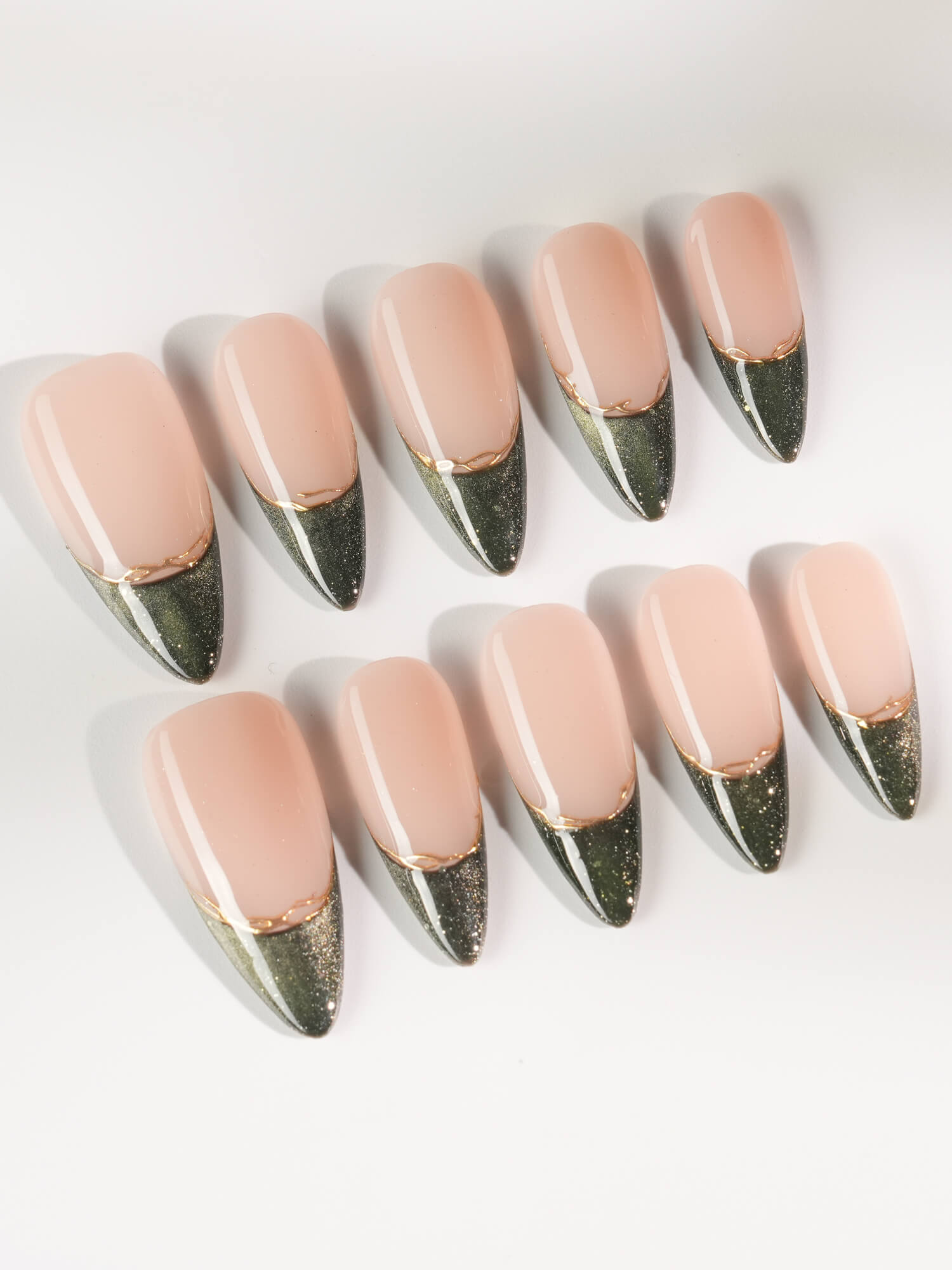 Silk Green - Joyeenails - FT046 - XS / Medium Stiletto