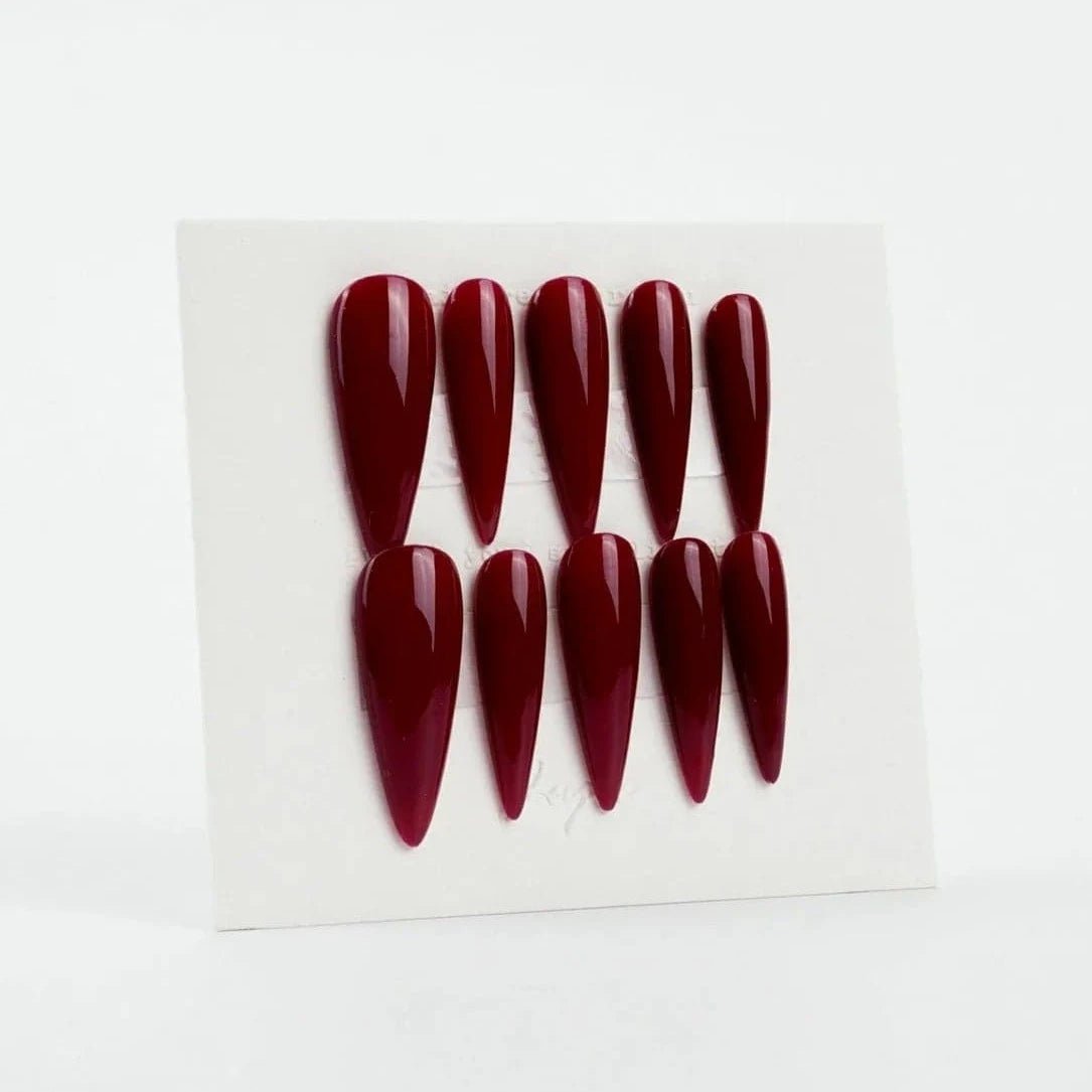 Solid Gel Long Stiletto - Joyeenails - BA001 - Red / XS / Short Stiletto