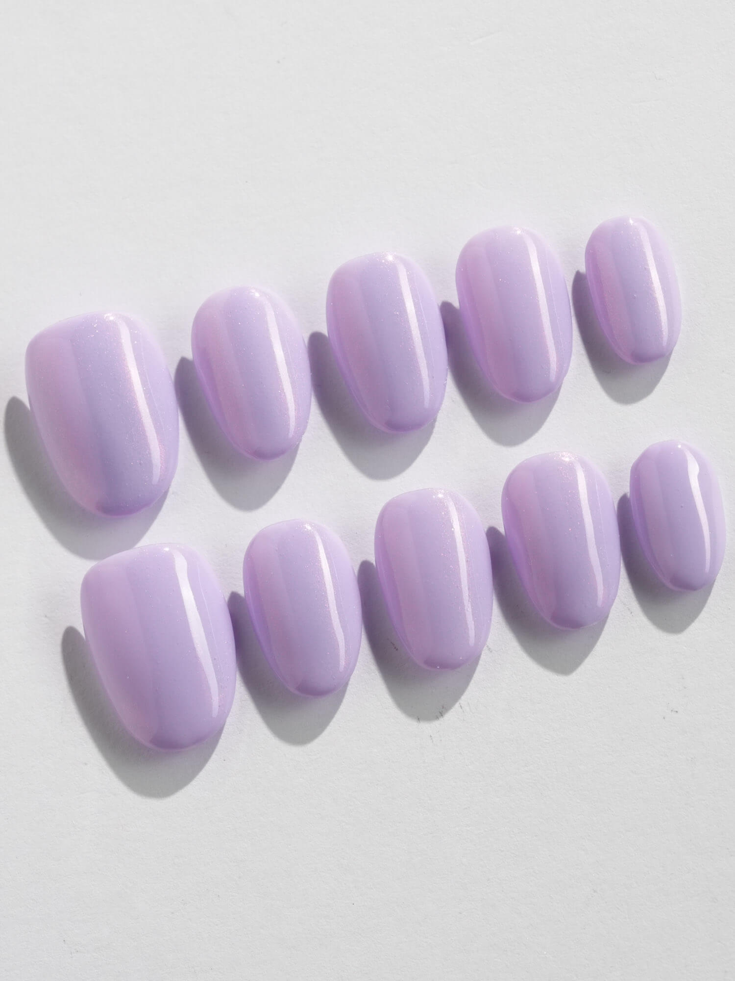 Solid Nails - Lavender - Joyeenails - CH007 - XS / Extra Short Oval