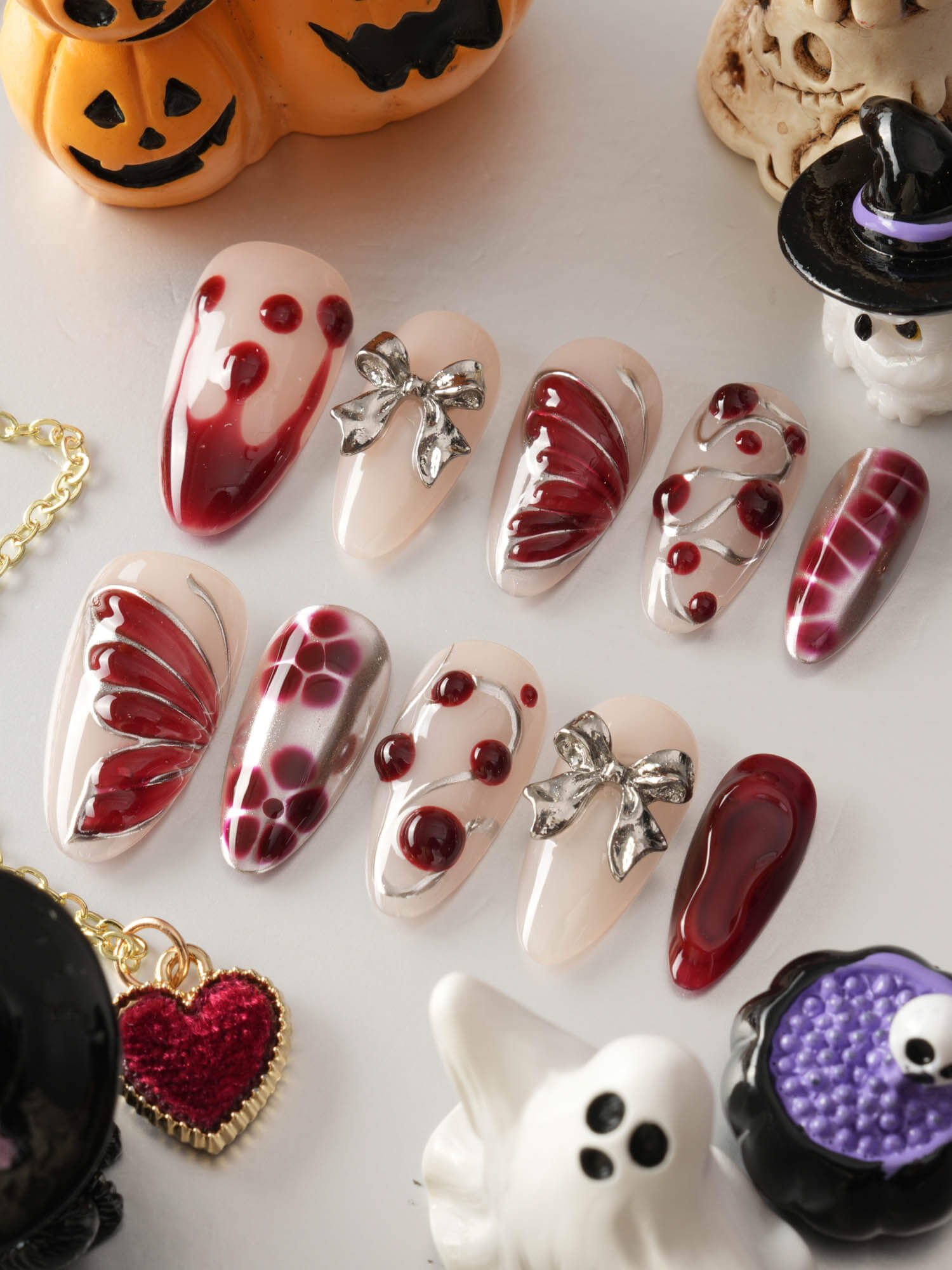 Spooky Nails Scarlet - Joyeenails - BD004