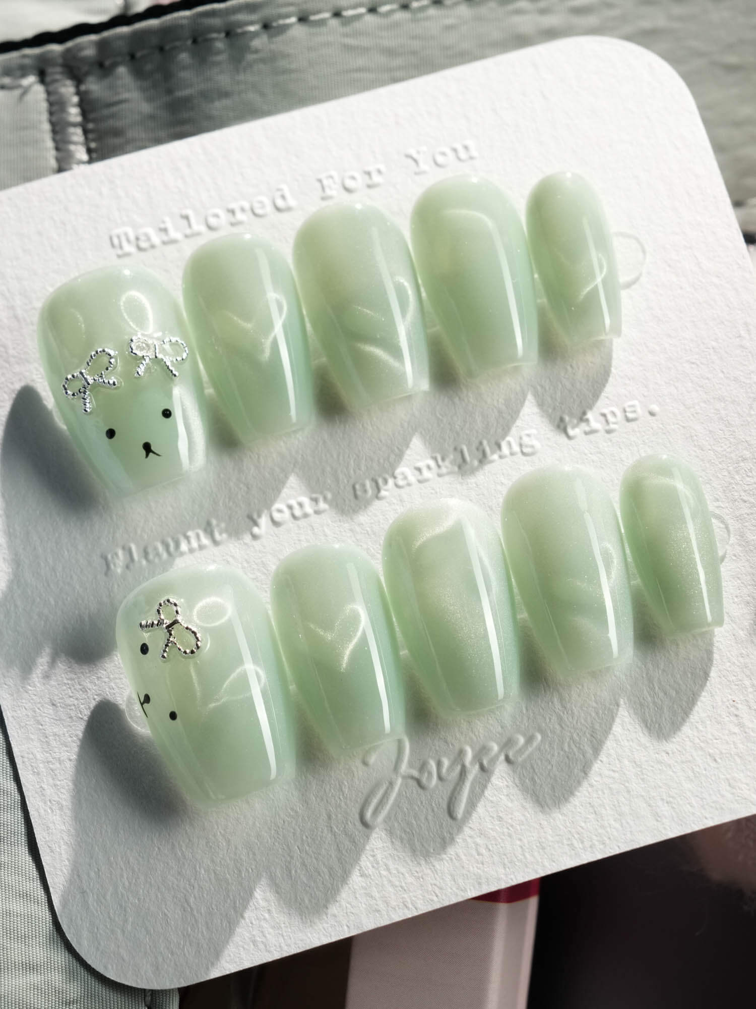 Thump Bunny_Mint - Joyeenails - CE067 - XS / Short Coffin