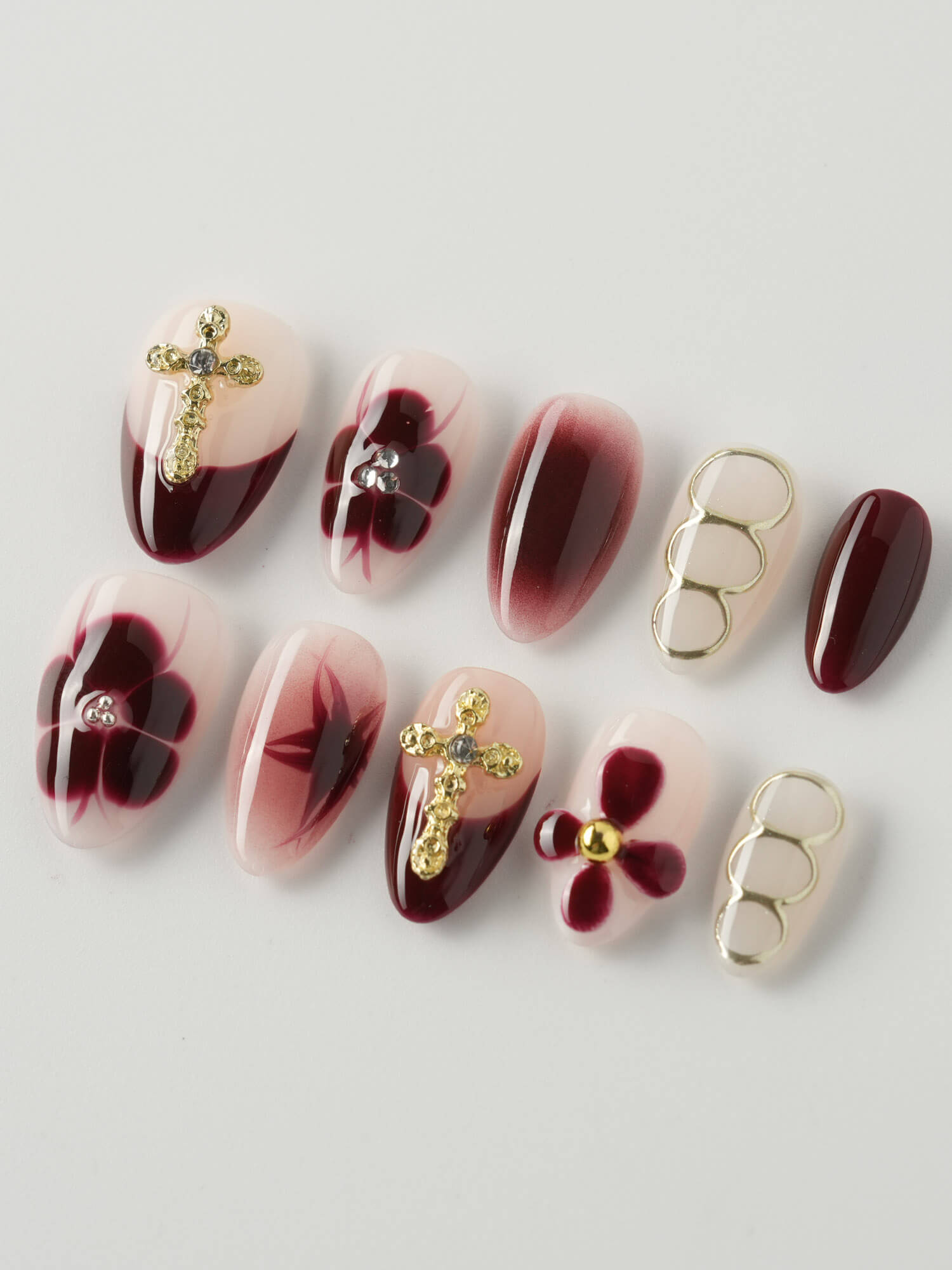 Tip Burgundy - Joyeenails - LX041 - XS / Extra Short Almond