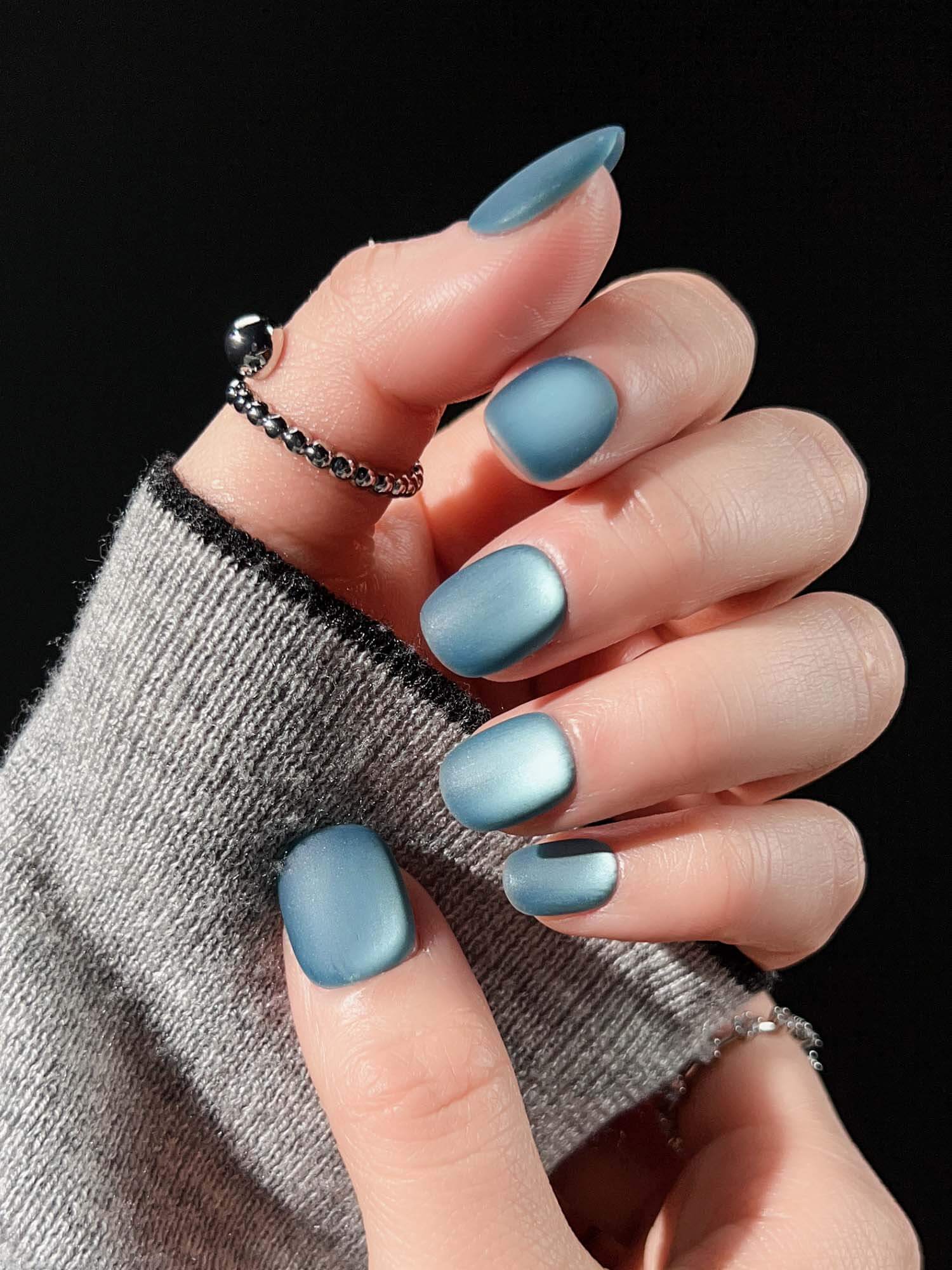 Velvet Matte Nails - Skyward Blue - Joyeenails - CE077