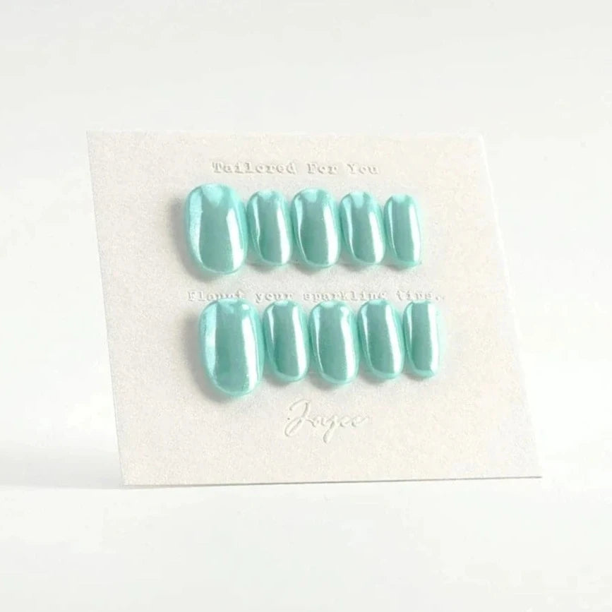 Custom Press On Nails Darkturquoise / Xs 3